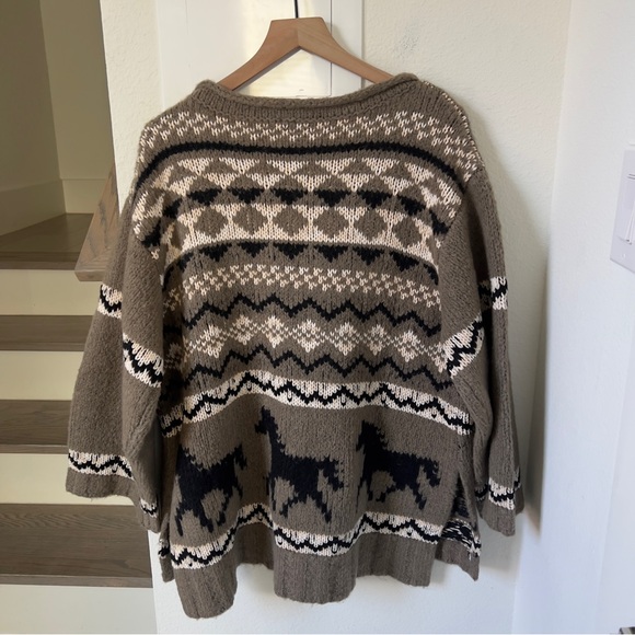 NWT Free People Last Rodeo Sweater in Gray Black White - Picture 3 of 5